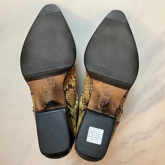 Chloe "Rylee" Snakeskin Python Ankle Boots 9.5 - Picture 5 of 5